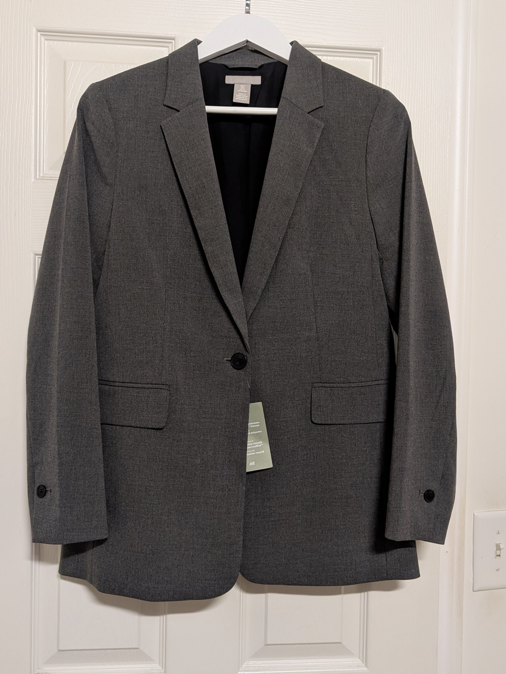 H&M Women's Gray Single-Button Blazer